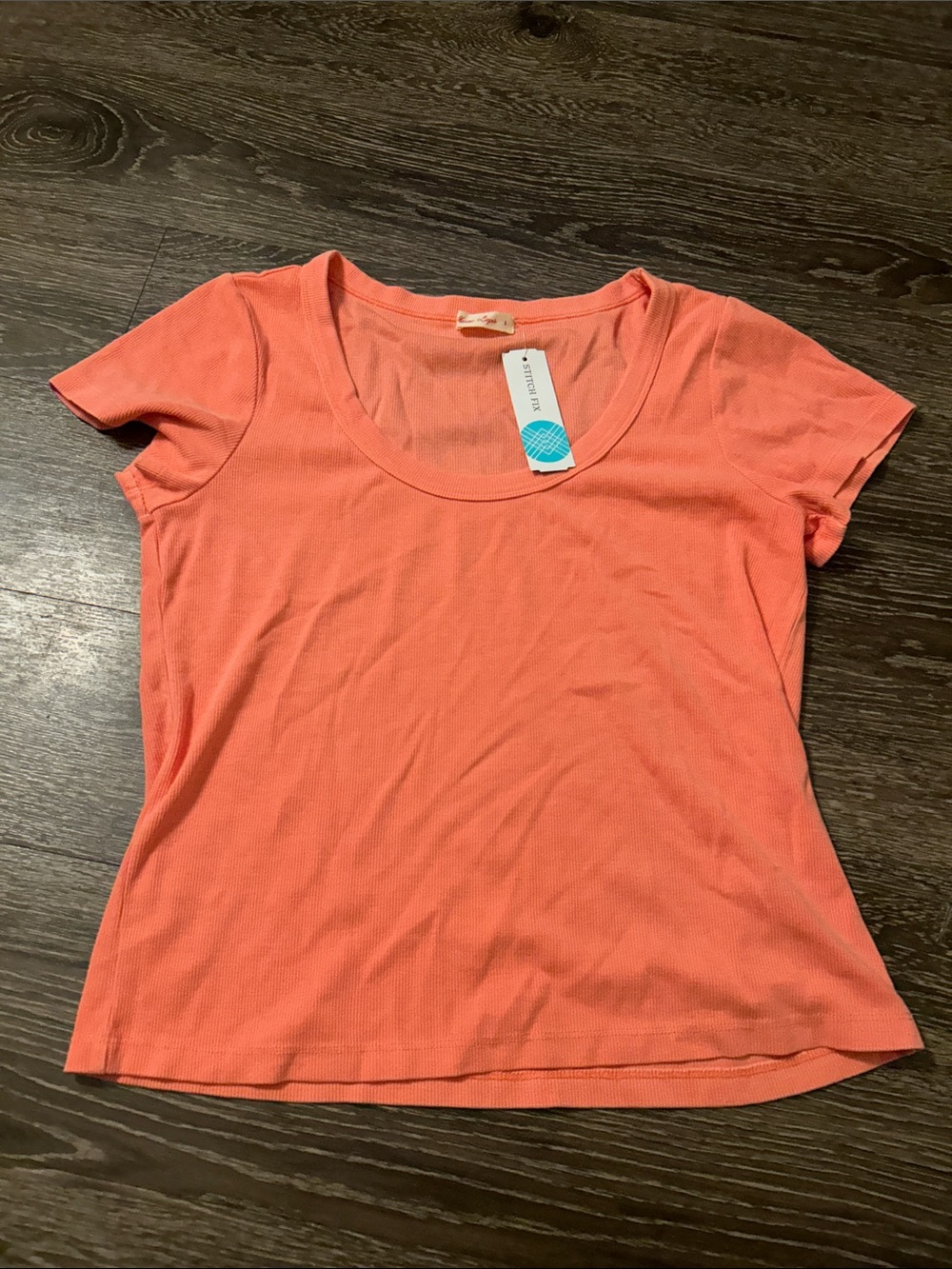 Marine Layer Lexi Rib Sun-In Scoop Tee Size L NWT